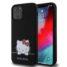 Hello Kitty Liquid Silicone Daydreaming Logo tok iPhone 12/12 Pro fekete