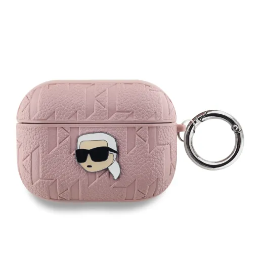 Karl Lagerfeld PU Domborított Karl Fej AirPods Pro Tok Pink