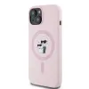 Karl Lagerfeld Liquid Silicone Karl and Choupette MagSafe tok iPhone 15 Pink - 1. kép