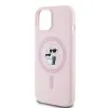 Karl Lagerfeld Liquid Silicone Karl and Choupette MagSafe tok iPhone 15 Pink - 2. kép