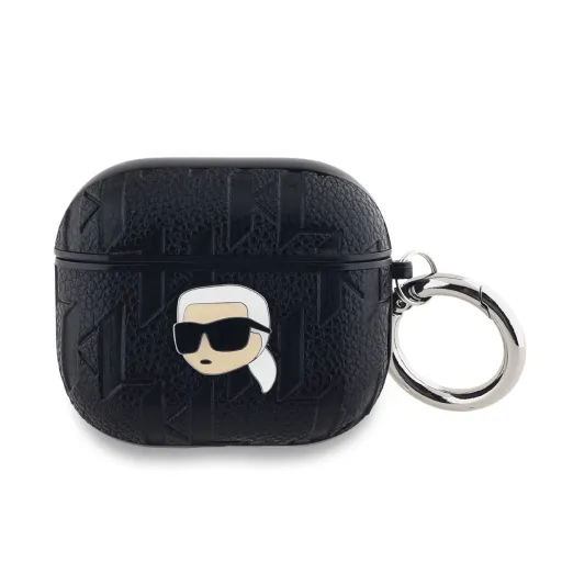 Karl Lagerfeld PU Embossed Karl Head AirPods 3 tok fekete