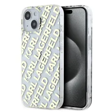 Karl Lagerfeld IML Electroplated Repeated Logo iPhone 15 tok Arany