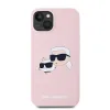 Karl Lagerfeld Liquid Silicone Double Heads MagSafe tok iPhone 14 Pink - 0. kép