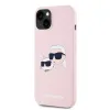 Karl Lagerfeld Liquid Silicone Double Heads MagSafe tok iPhone 14 Pink - 1. kép