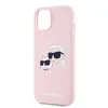 Karl Lagerfeld Liquid Silicone Double Heads MagSafe tok iPhone 14 Pink - 2. kép