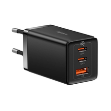 Baseus CCGP120201 GaN5 Pro Gyors Töltő USB-A + 2x USB-C 65W Fekete