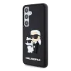 Karl Lagerfeld 3D Rubber Karl and Choupette tok Samsung Galaxy S24 Black - 0. kép