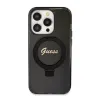 Guess IML Ring Stand Glitter MagSafe tok iPhone 15 Pro Max Black - 1. kép