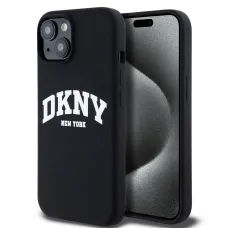 DKNY Liquid Silicone Arch Logo MagSafe tok iPhone 11 fekete