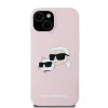 Karl Lagerfeld Liquid Silicone Double Heads MagSafe tok iPhone 15 Pink - 0. kép