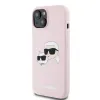 Karl Lagerfeld Liquid Silicone Double Heads MagSafe tok iPhone 15 Pink - 1. kép