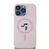 Karl Lagerfeld Liquid Silicone Karl and Choupette MagSafe tok iPhone 14 Pro Max Pink - 0. kép