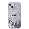 Karl Lagerfeld Liquid Glitter Choupette Head MagSafe tok iPhone 15-höz átlátszó - 0. kép