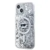 Karl Lagerfeld Liquid Glitter Choupette Head MagSafe tok iPhone 15-höz átlátszó - 1. kép