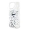 Karl Lagerfeld Liquid Glitter Choupette Head MagSafe tok iPhone 15-höz átlátszó - 2. kép