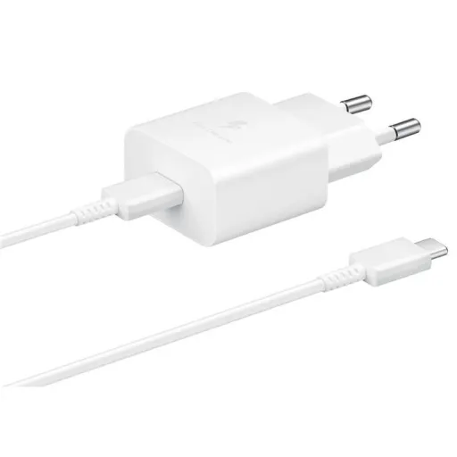 EP-T1510EWE + EP-DA705BWE Samsung 15W utazó töltő + USB-C/USB-C adatkábel fehér (OOB Bulk)