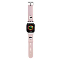 Karl Lagerfeld Karl and Choupette Head NFT szíj Apple Watch 42/44/45/49 mm Pink