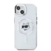 Karl Lagerfeld IML Choupette Head Metal Frame MagSafe tok iPhone 15-höz Átlátszó - 0. kép