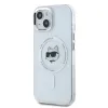 Karl Lagerfeld IML Choupette Head Metal Frame MagSafe tok iPhone 15-höz Átlátszó - 1. kép