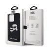 Karl Lagerfeld Liquid Silicone Double Heads MagSafe tok iPhone 14 Pro fekete - 4. kép