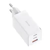 Baseus CCGP120202 GaN5 Pro Gyorstöltő USB-A + 2x USB-C 65W Fehér - 1. kép