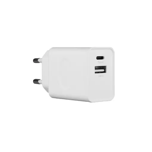 H33AC-E10 33W Utazó Töltő Kettős USB-A + USB-C Fehér