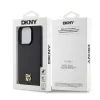 DKNY PU bőr ismétlődő minta logó MagSafe tok iPhone 12/12 Pro fekete tok - 4. kép