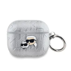 Karl Lagerfeld PU Embossed Karl and Choupette Heads AirPods 3 tok