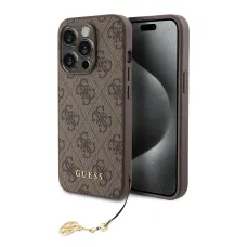 Guess 4G Charm tok iPhone 15 Pro Tone on Tone Barna tok