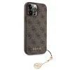 Guess 4G Charm tok iPhone 13 Pro Max barna tok - 1. kép