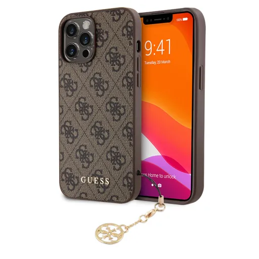 Guess 4G Charm tok iPhone 13 Pro Max barna tok