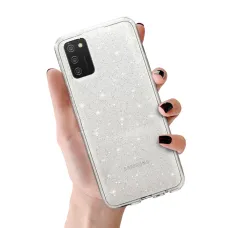 Crystal Glitter Samsung Galaxy A02S tok Ezüst