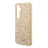 Guess PC/TPU Glitter Flakes Metal Logo tok Samsung Galaxy S24+ arany - 4. kép