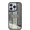 Guess PC/TPU Liquid Glitter Gold Stripe tok iPhone 15 Pro Max-hoz, fekete - 1. kép