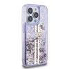 Guess PC/TPU Liquid Glitter Gold Stripe tok iPhone 15 Pro készülékhez, Lila - 2. kép