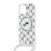 Karl Lagerfeld IML Monogram Crossbody K&CH Heads MagSafe tok iPhone 14 átlátszó - 1. kép