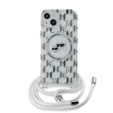 Karl Lagerfeld IML Monogram Crossbody K&CH Heads MagSafe tok iPhone 14 átlátszó