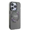 Guess PC/TPU Flowers Ring Glossy Logo MagSafe tok iPhone 15 Pro Max fekete - 2. kép