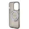 Guess PC/TPU Flowers Ring Glossy Logo MagSafe tok iPhone 15 Pro Max fekete - 4. kép