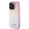 Guess PU bőrtok Iridescent Metal Script iPhone 15 Pro Max Pink tok - 0. kép