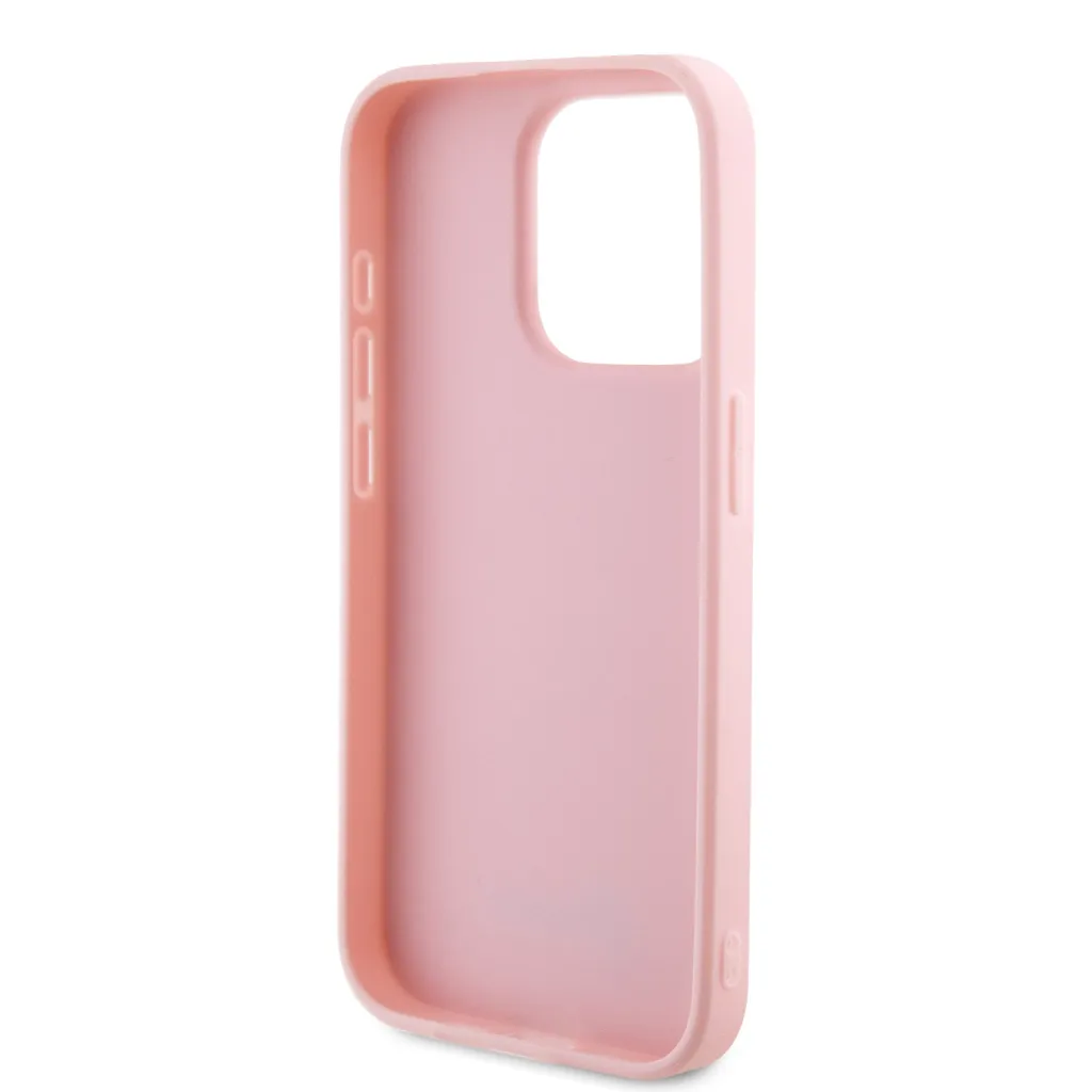 Guess PU bőr Iridescent Metal Script tok iPhone 15 Pro Pink - 6