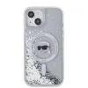 Karl Lagerfeld Liquid Glitter Karl Fej MagSafe tok iPhone 15-hez Átlátszó - 0. kép