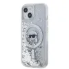 Karl Lagerfeld Liquid Glitter Karl Fej MagSafe tok iPhone 15-hez Átlátszó - 1. kép