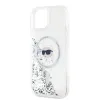 Karl Lagerfeld Liquid Glitter Karl Fej MagSafe tok iPhone 15-hez Átlátszó - 2. kép