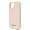 Guess PU Bőr Iridescent Metal Script Tok iPhone 15-höz Arany - 3. kép