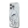 Karl Lagerfeld Liquid Glitter Karl és Choupette Heads MagSafe tok iPhone 13 Pro Max-hoz Átlátszó - 1. kép