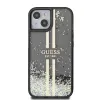 Guess PC/TPU Liquid Glitter Gold Stripe tok iPhone 15 Fekete - 1. kép