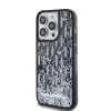 Karl Lagerfeld Liquid Glitter Monogram Gradient tok iPhone 14 Pro-hoz, Fekete - 1. kép