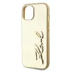 Karl Lagerfeld Wrinkled PU Signature Logo tok iPhone 14 Gold - 2. kép