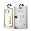 Karl Lagerfeld Wrinkled PU Signature Logo tok iPhone 14 Gold - 4. kép